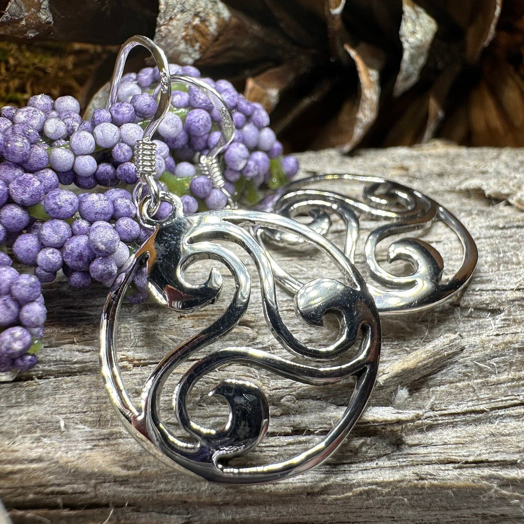 Grianan Celtic Spiral Earrings