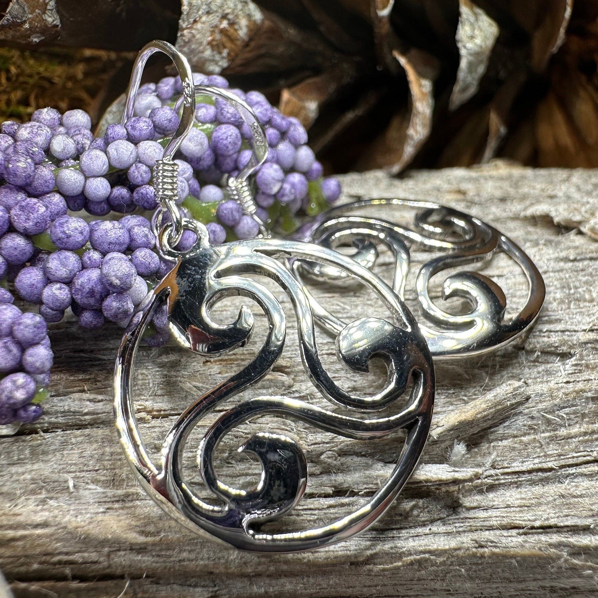 Grianan Celtic Spiral Earrings