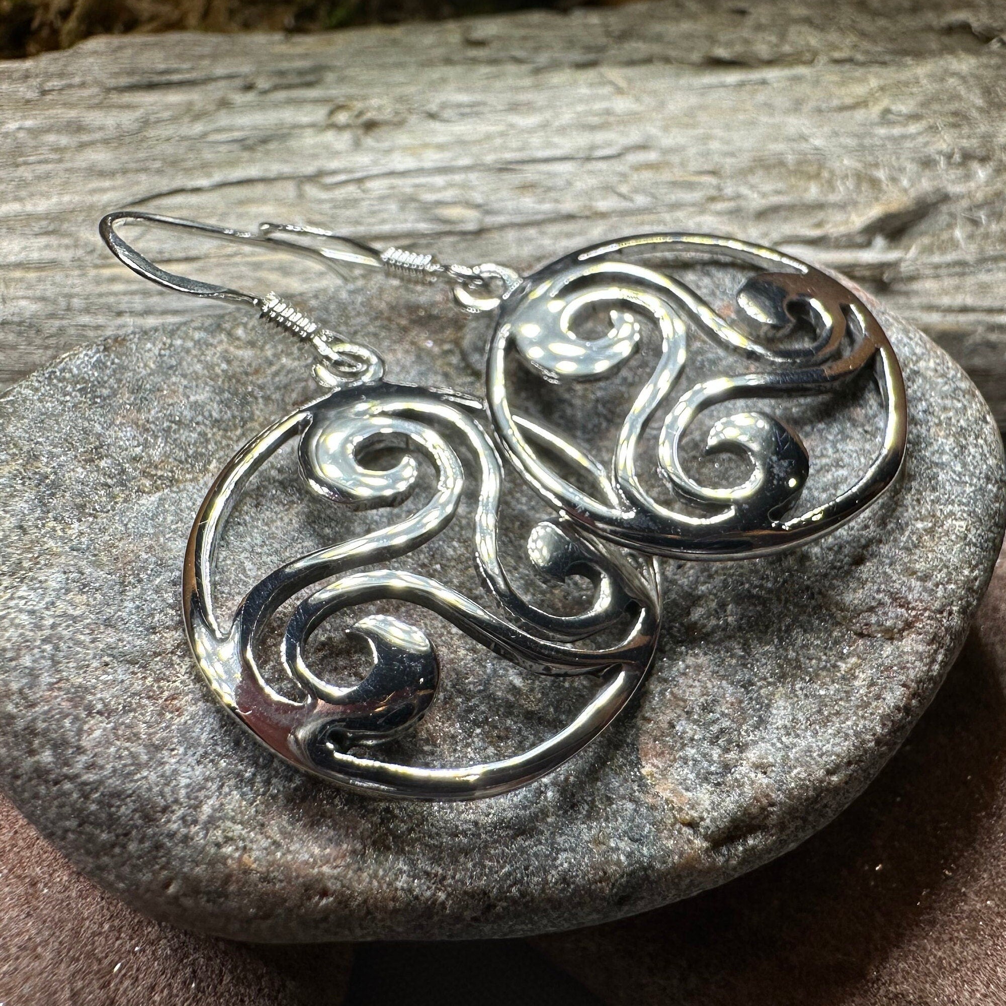 Grianan Celtic Spiral Earrings