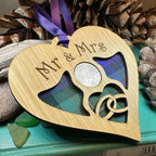 Newlywed Christmas Lucky Sixpence Ornament