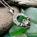 Sparkling Irish Claddagh Necklace