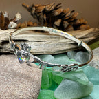 Knotwork Claddagh Bangle Bracelet