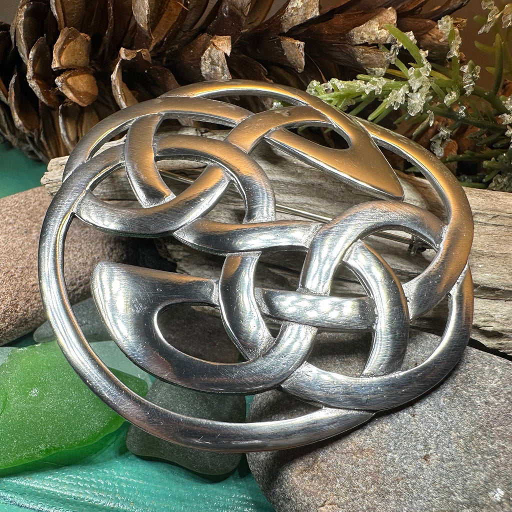 Pewter Lugh's Knot Celtic Brooch