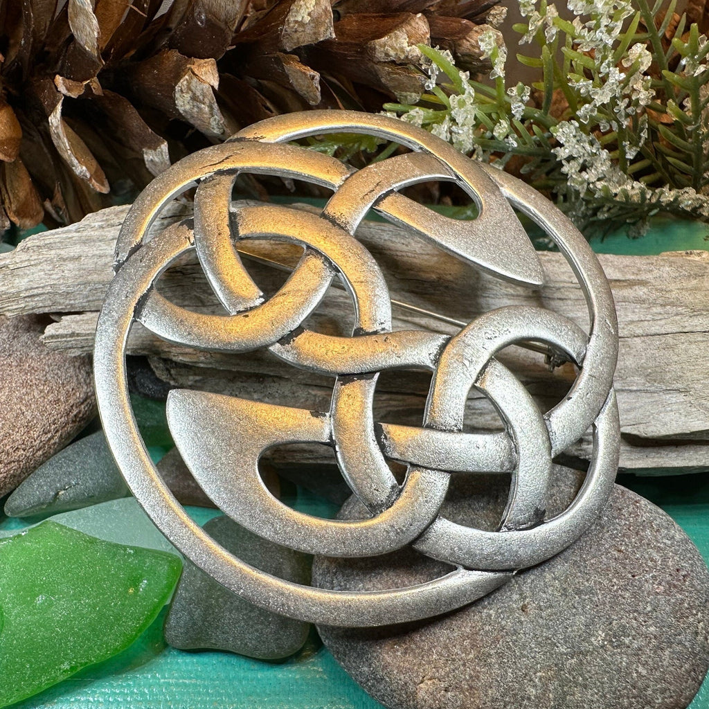 Pewter Lugh's Knot Celtic Brooch