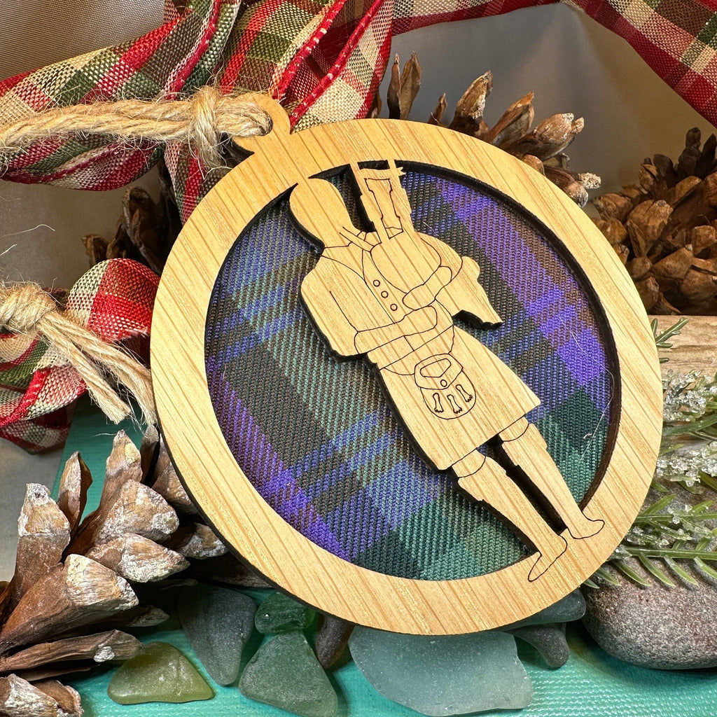 Tartan Bagpiper Ornament