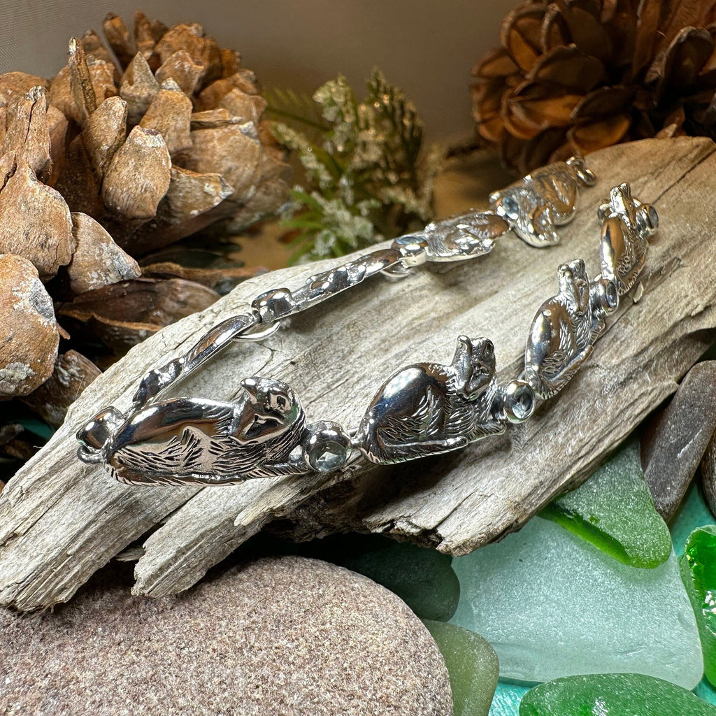 Blue Topaz Cat Bracelet