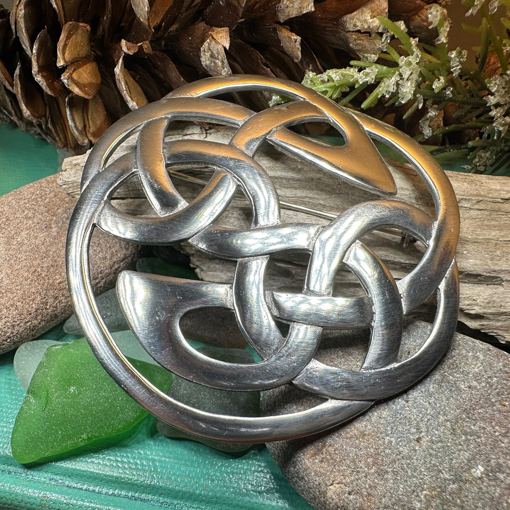Pewter Lugh's Knot Celtic Brooch