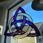 Trinity Knot Stained Glass Suncatcher