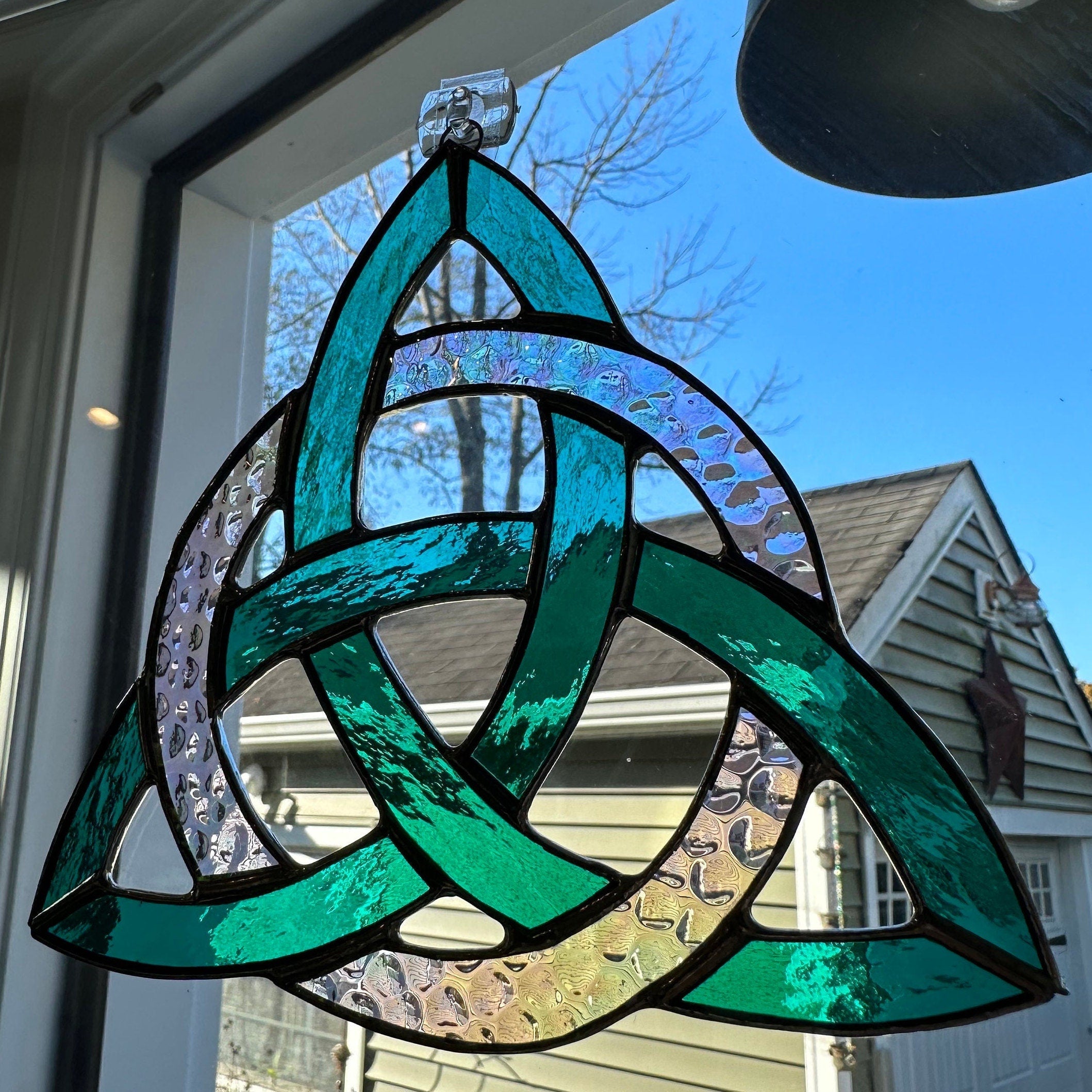 Trinity Knot Stained Glass Suncatcher