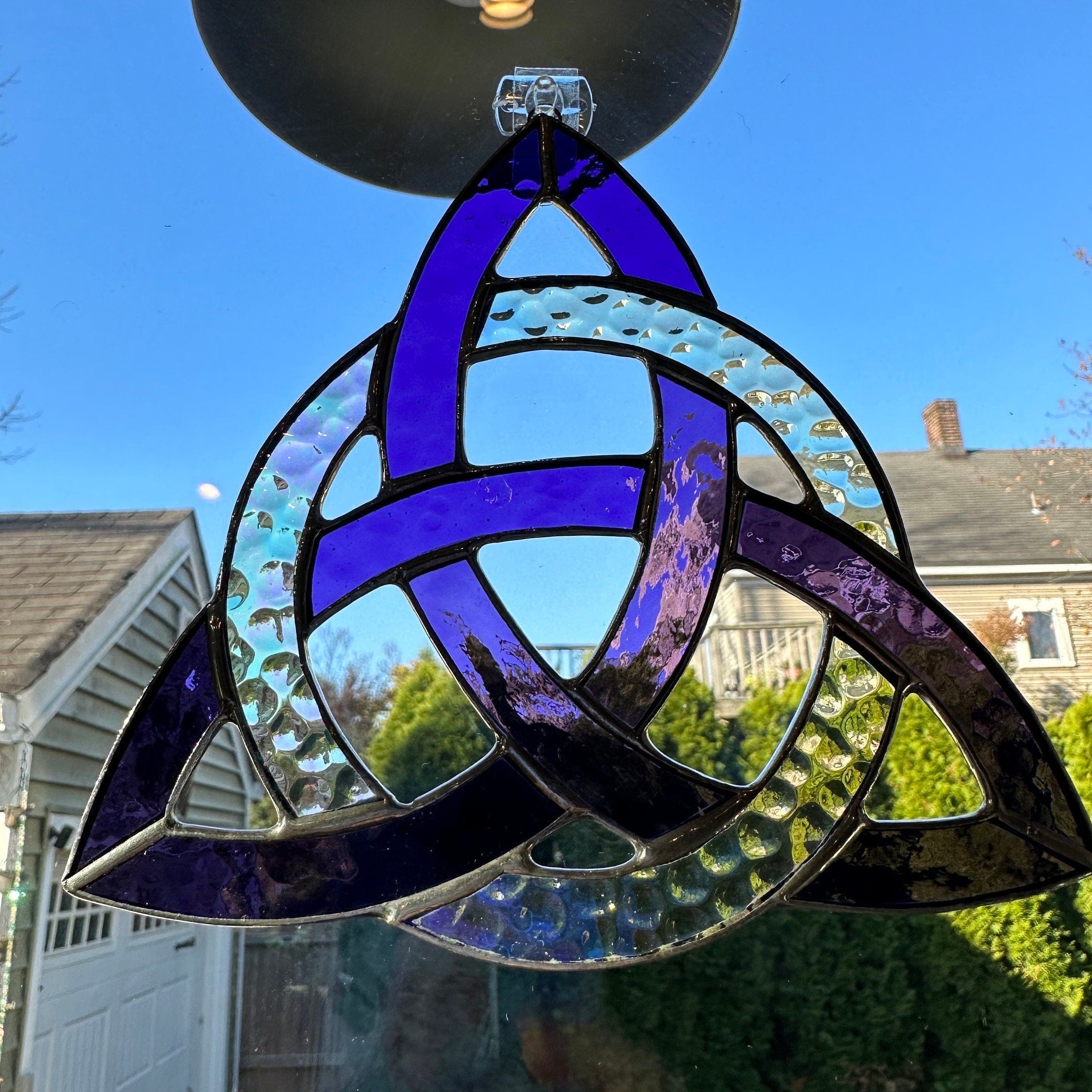 Trinity Knot Stained Glass Suncatcher
