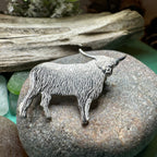Realistic Highland Cow Brooch