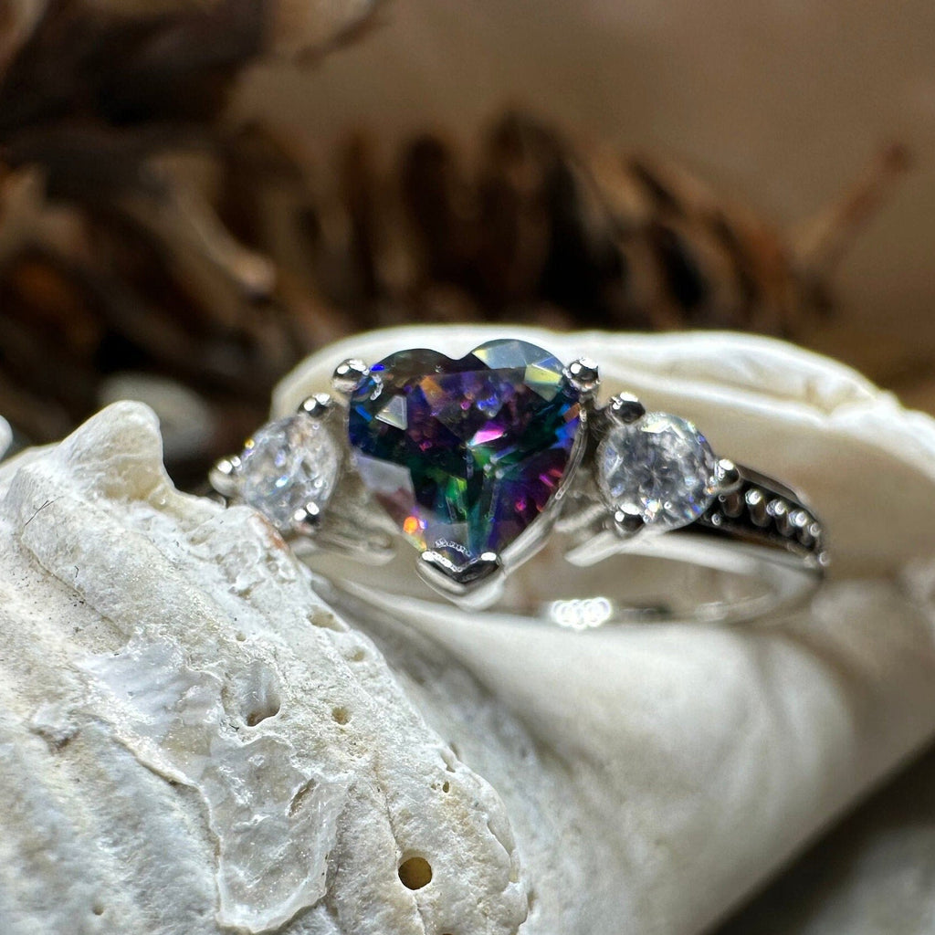 Mystic Topaz Heart Ring