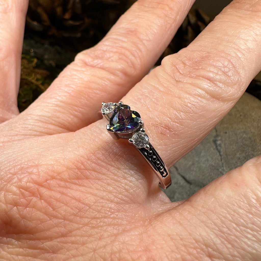 Mystic Topaz Heart Ring