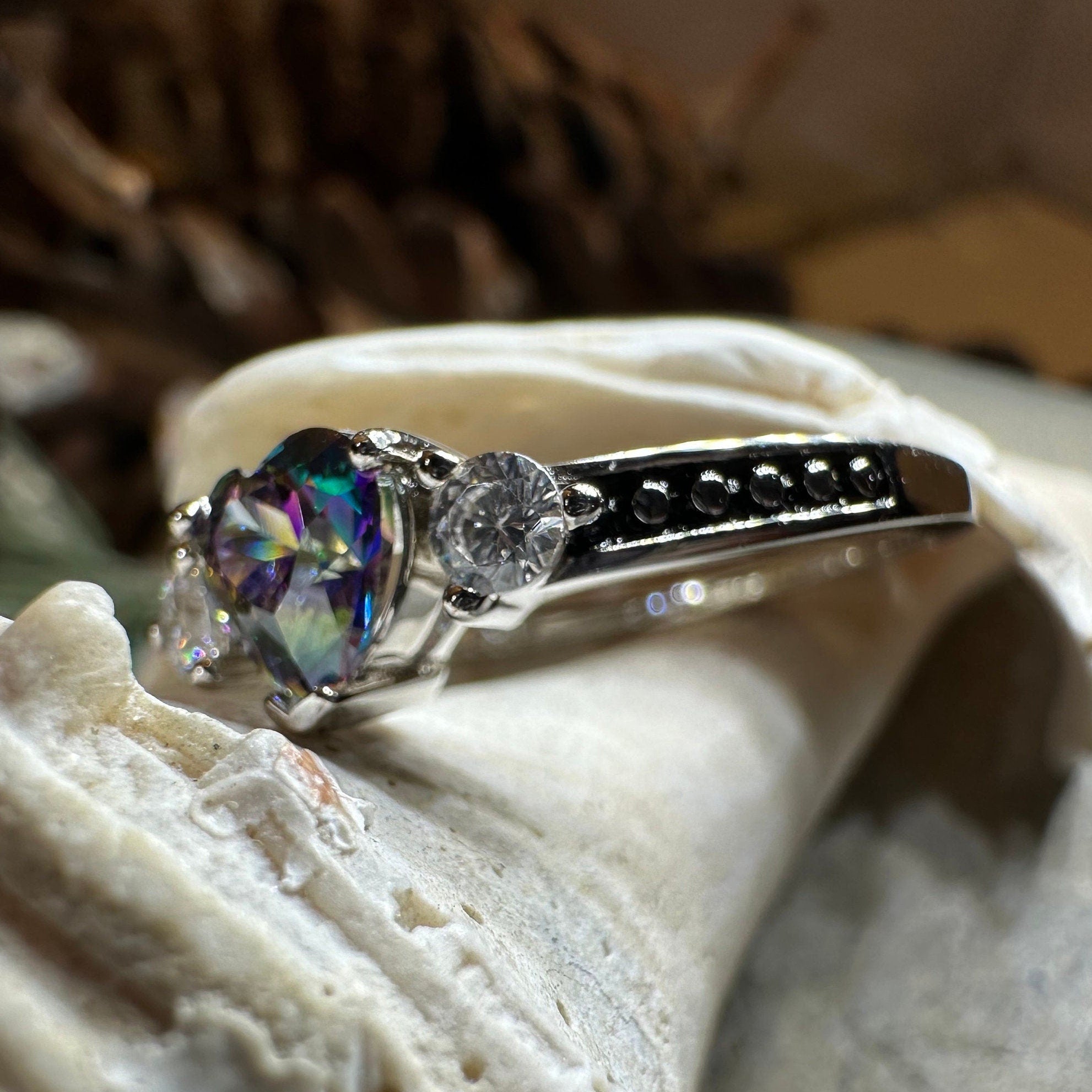 Mystic Topaz Heart Ring