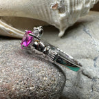 Blushing Rose Claddagh Ring