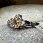 Champagne Toast Claddagh Ring