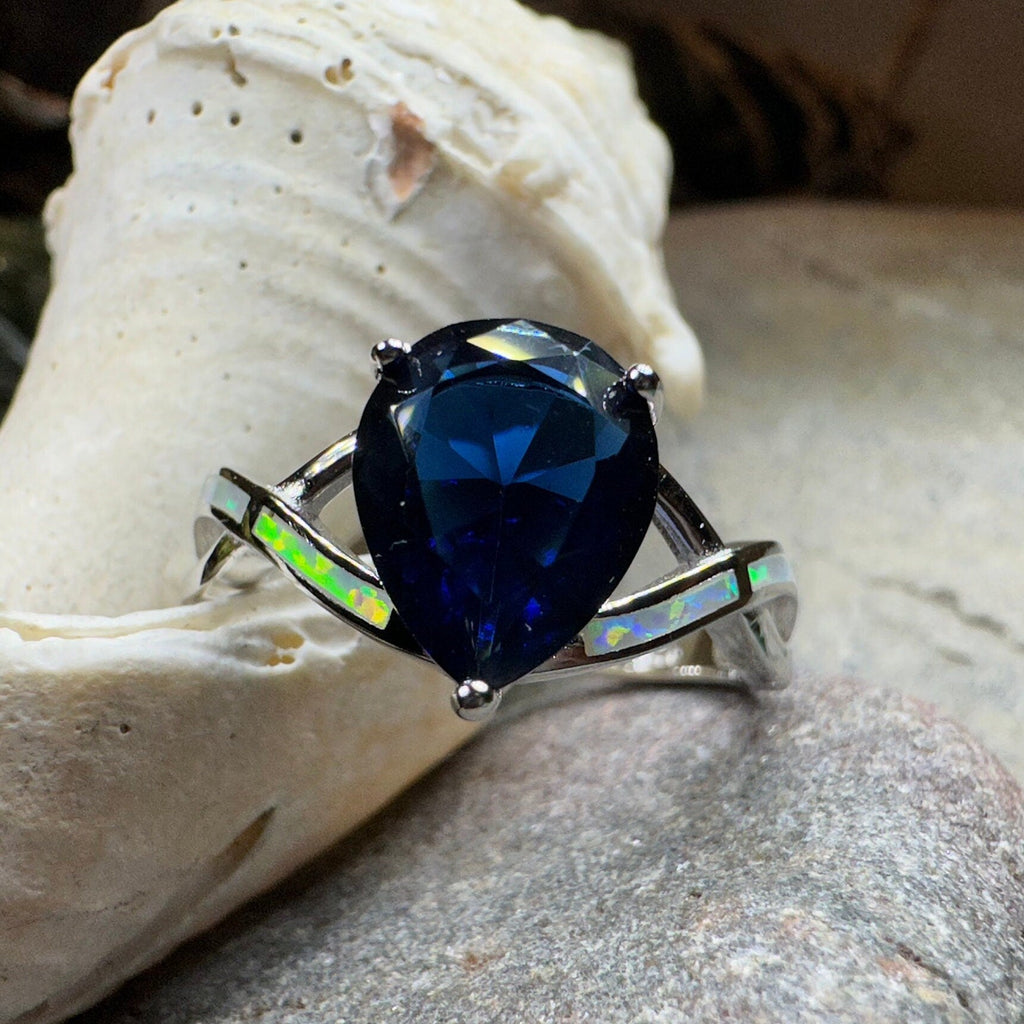 Valois Opal Celtic Ring