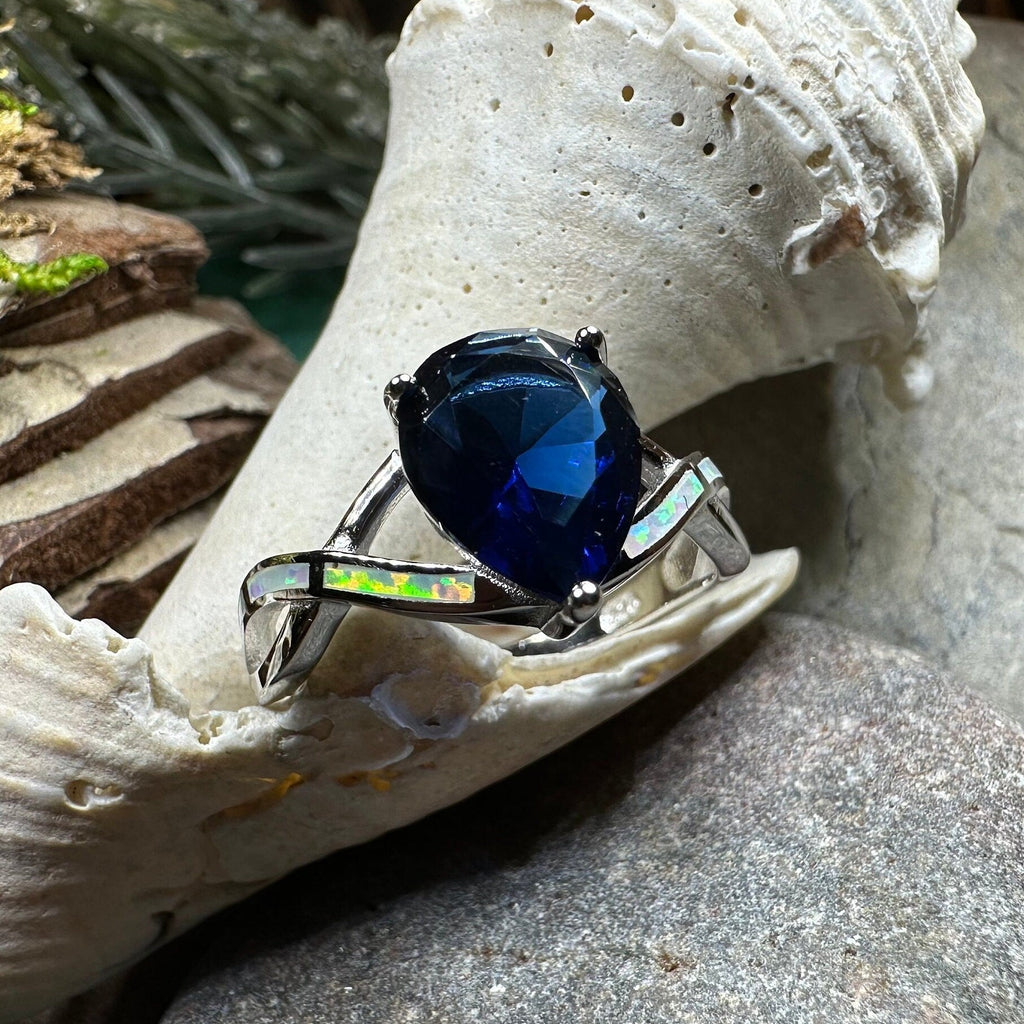 Valois Opal Celtic Ring