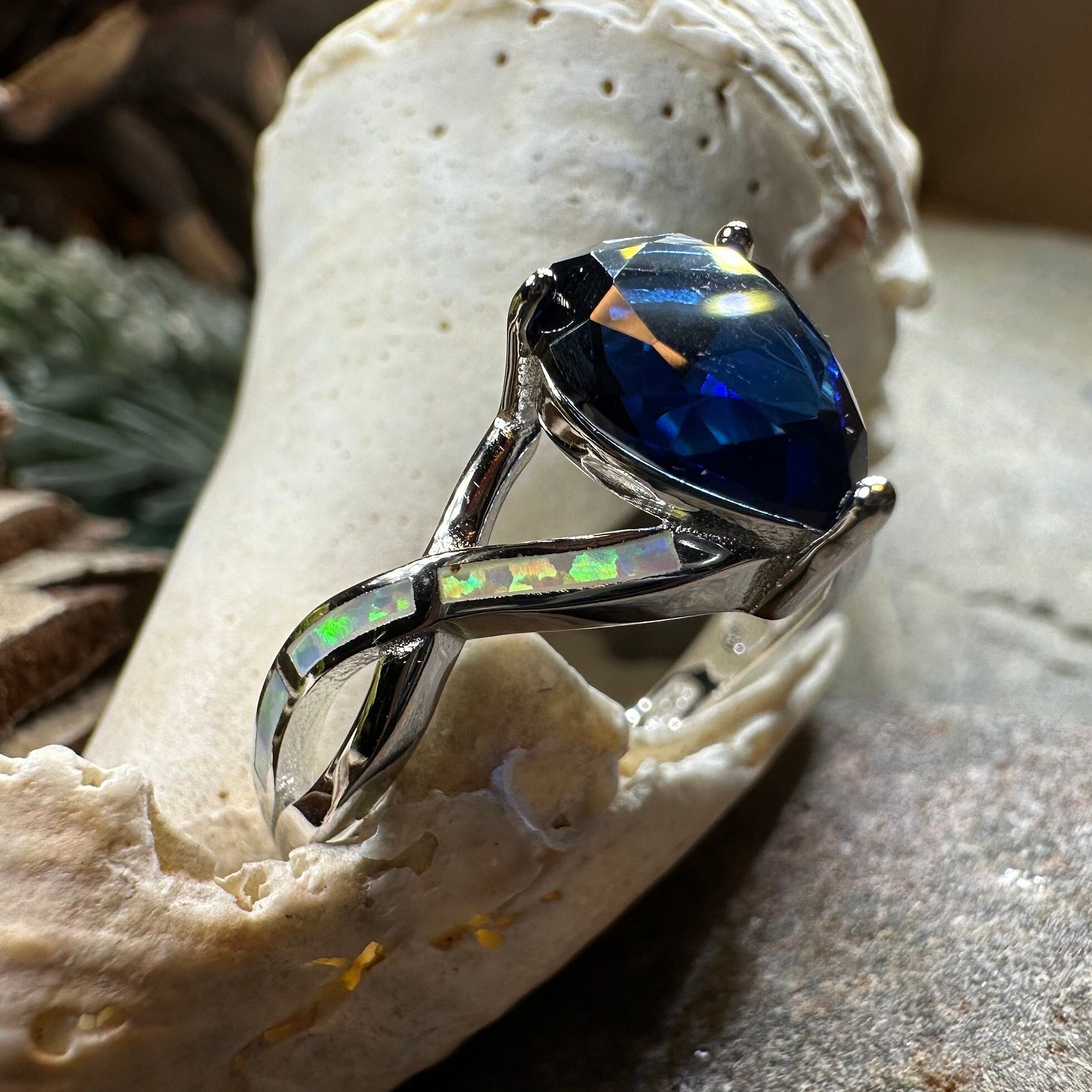 Valois Opal Celtic Ring
