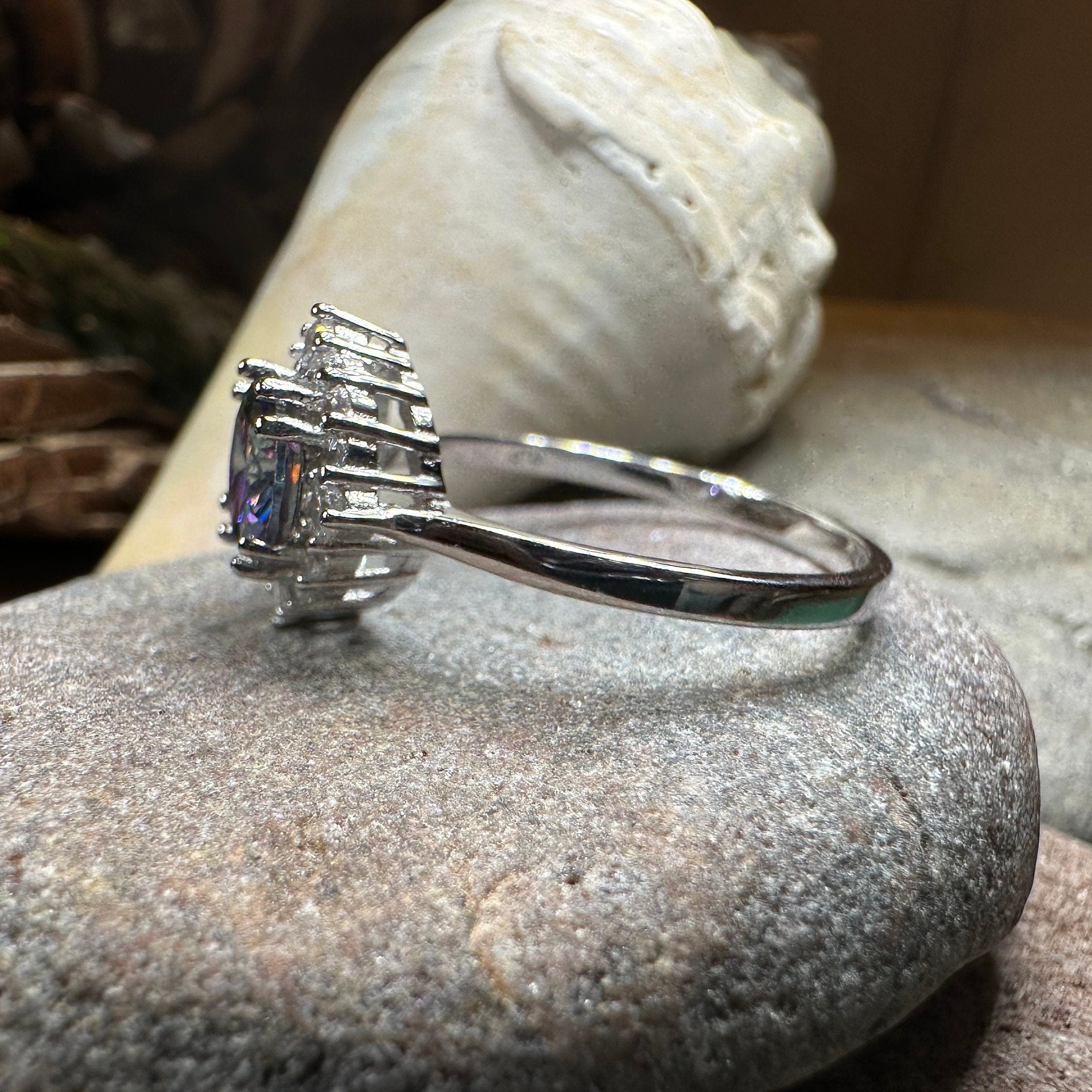 Honoria Mystic Topaz Engagement Ring