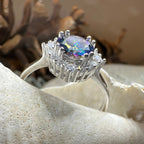 Honoria Mystic Topaz Engagement Ring
