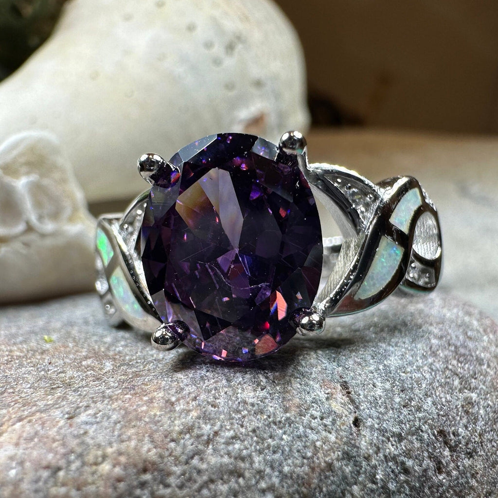 Boinne Opal Celtic Ring