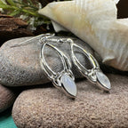 Lalvyna Trinity Knot Moonstone Earrings
