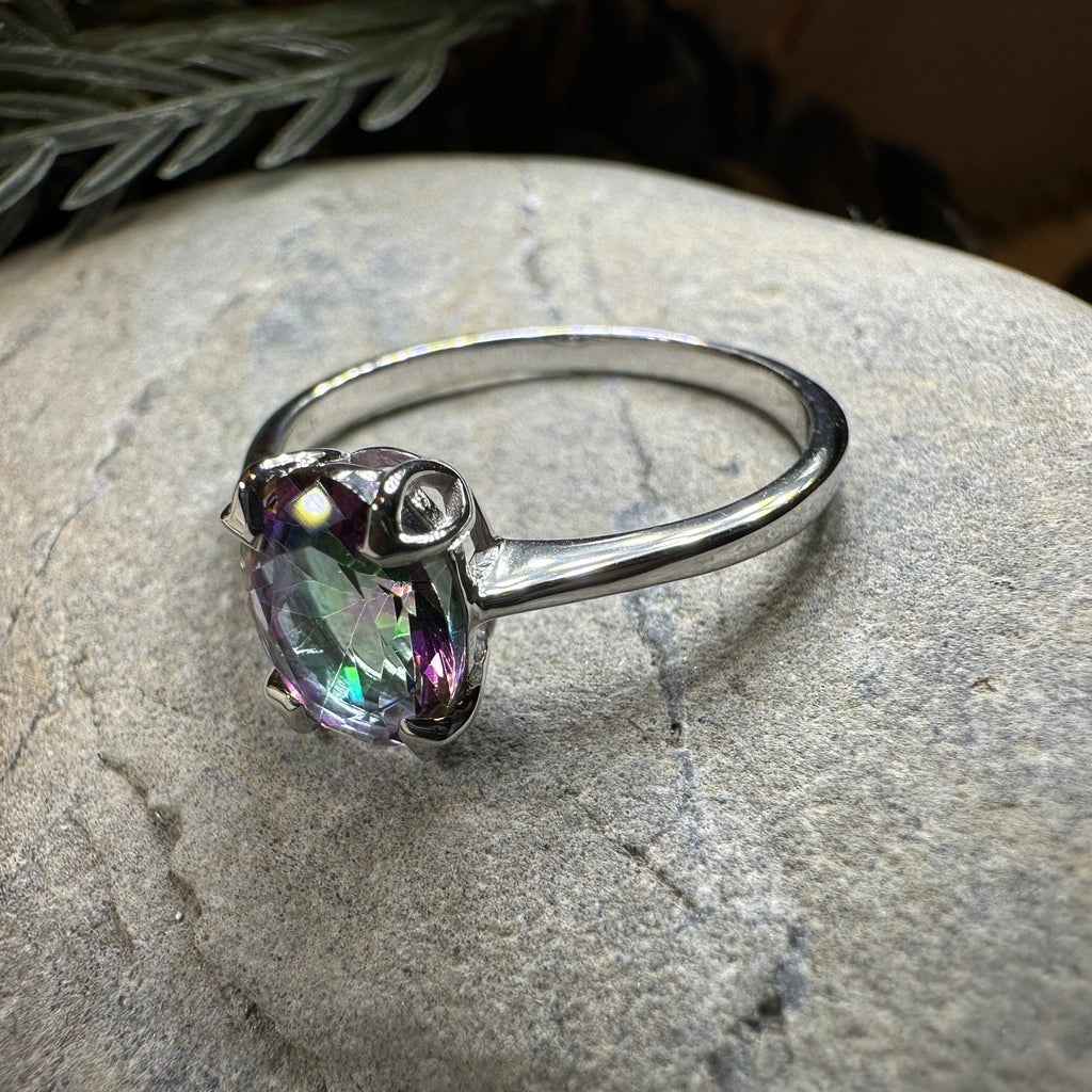 Highland Lass Mystic Topaz Solitaire Ring