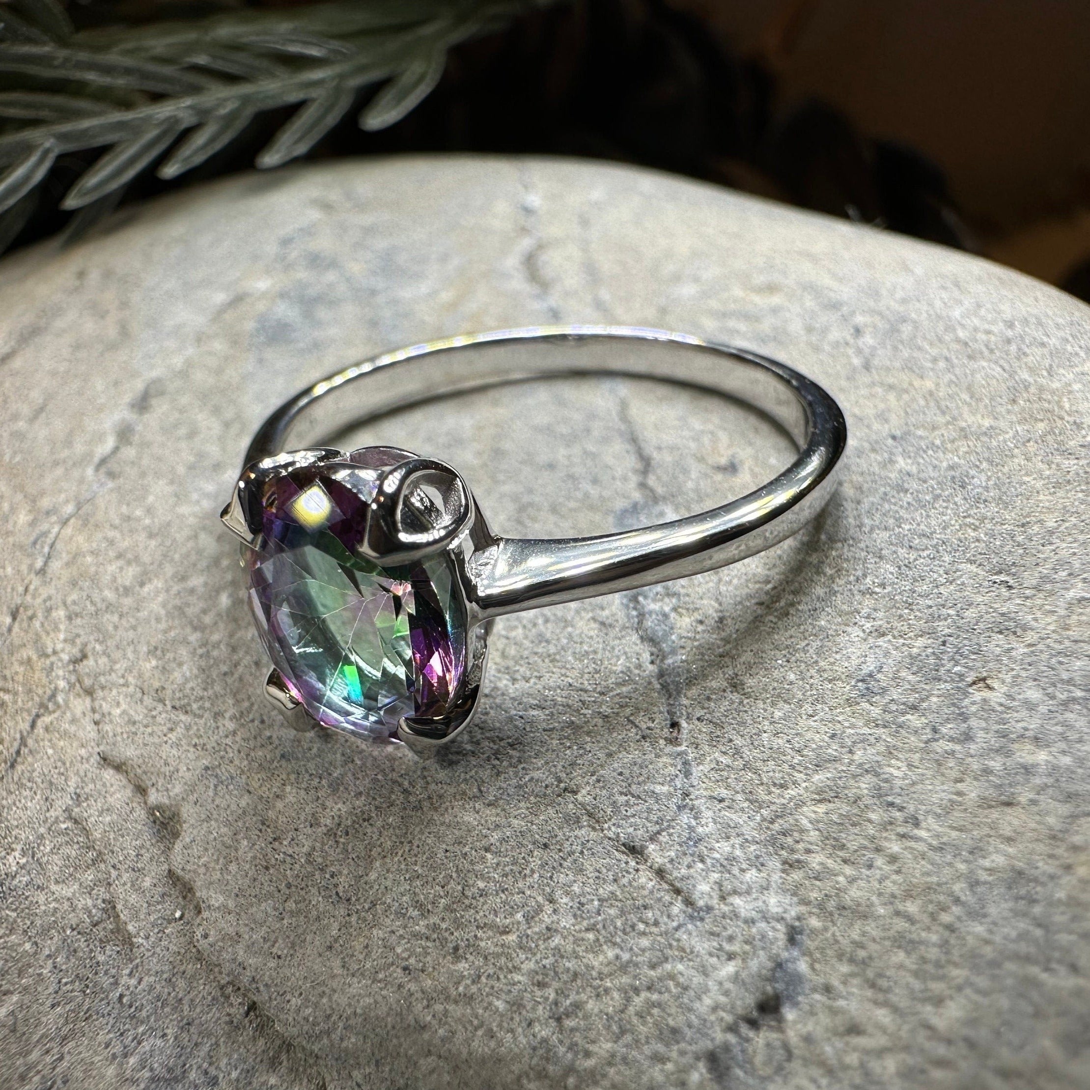Highland Lass Mystic Topaz Solitaire Ring