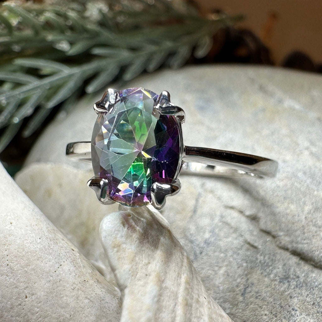 Highland Lass Mystic Topaz Solitaire Ring