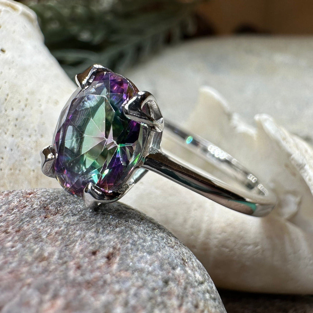 Highland Lass Mystic Topaz Solitaire Ring
