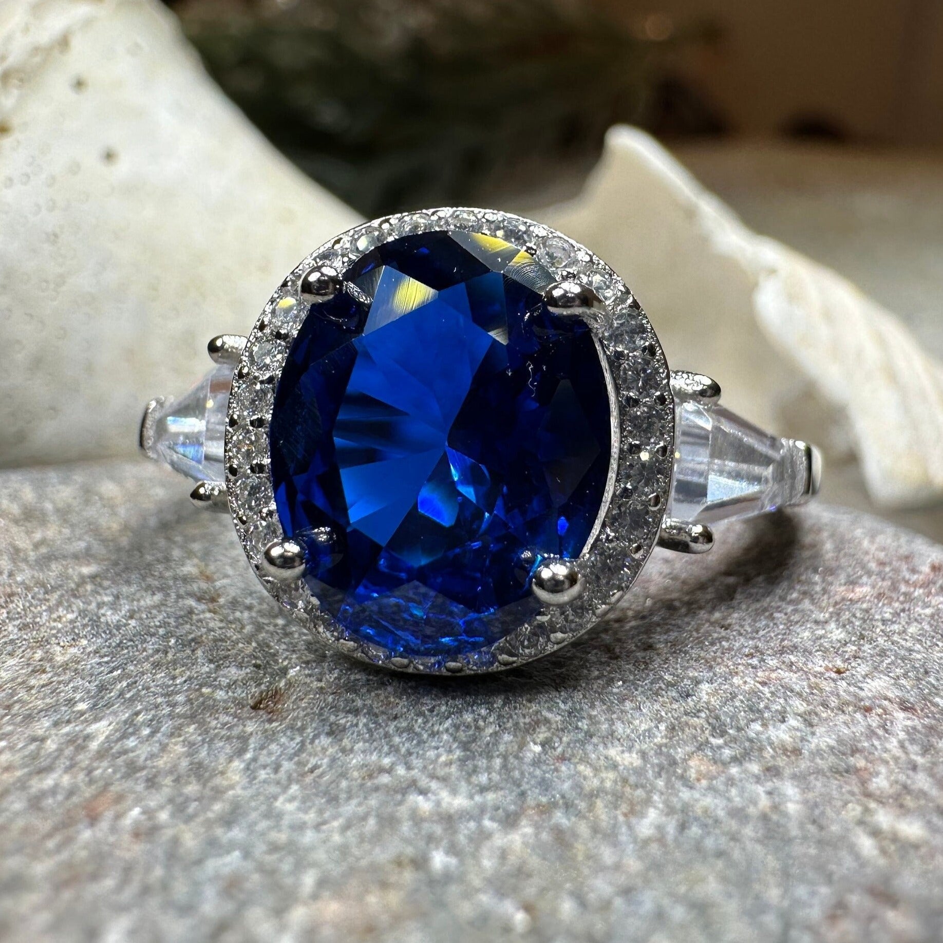 Elegant Sapphire Statement Ring