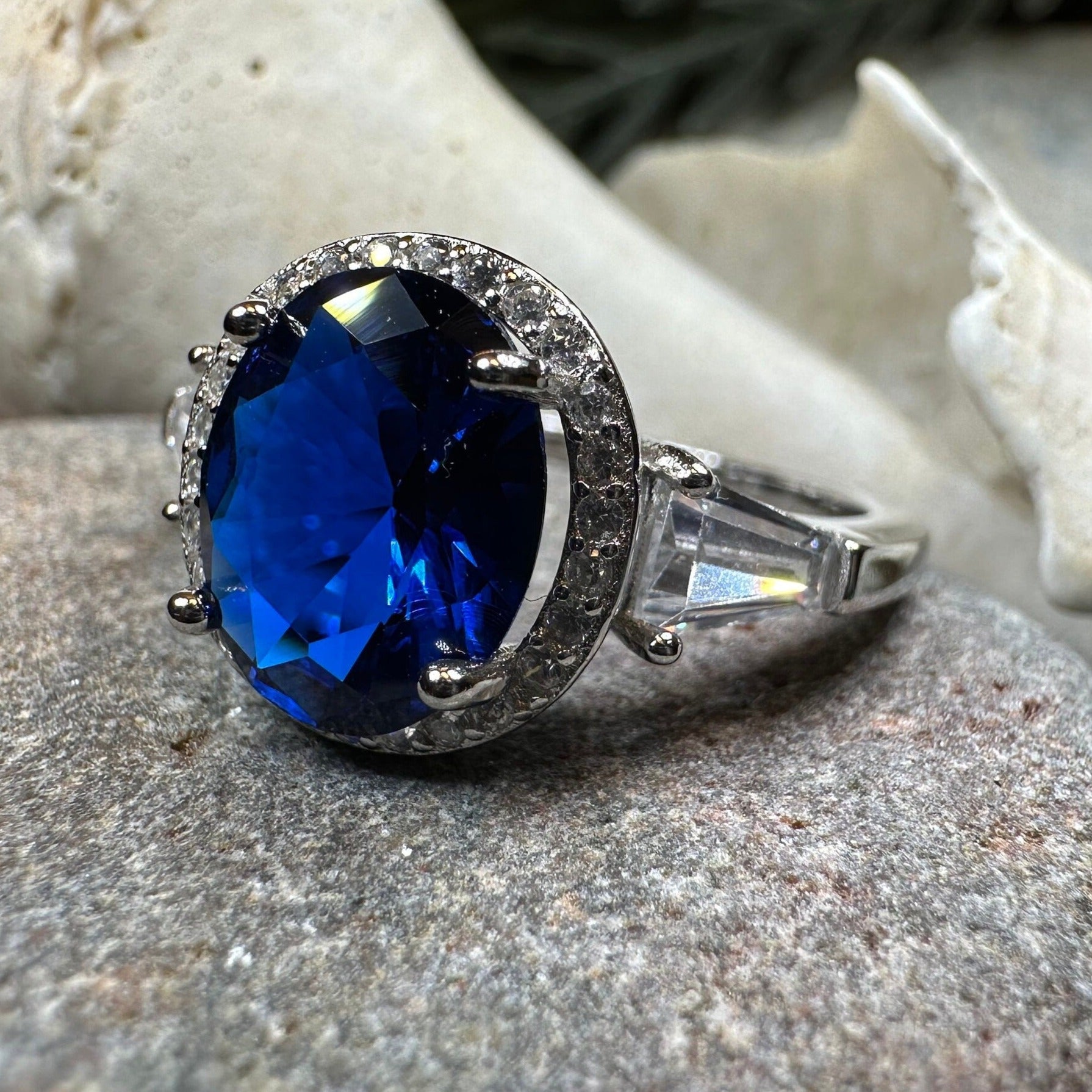 Elegant Sapphire Statement Ring