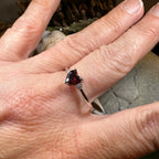 Garnet Love Heart Ring