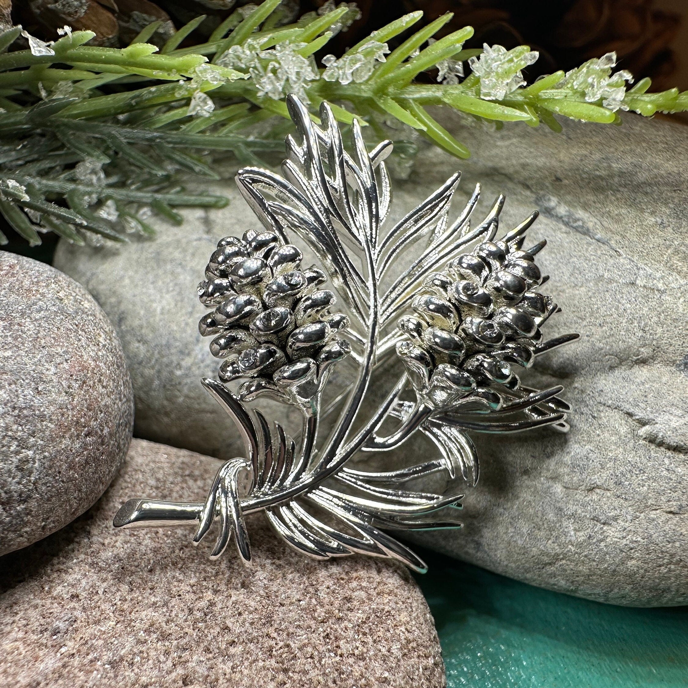 Celtic Winter Pine Cone Brooch