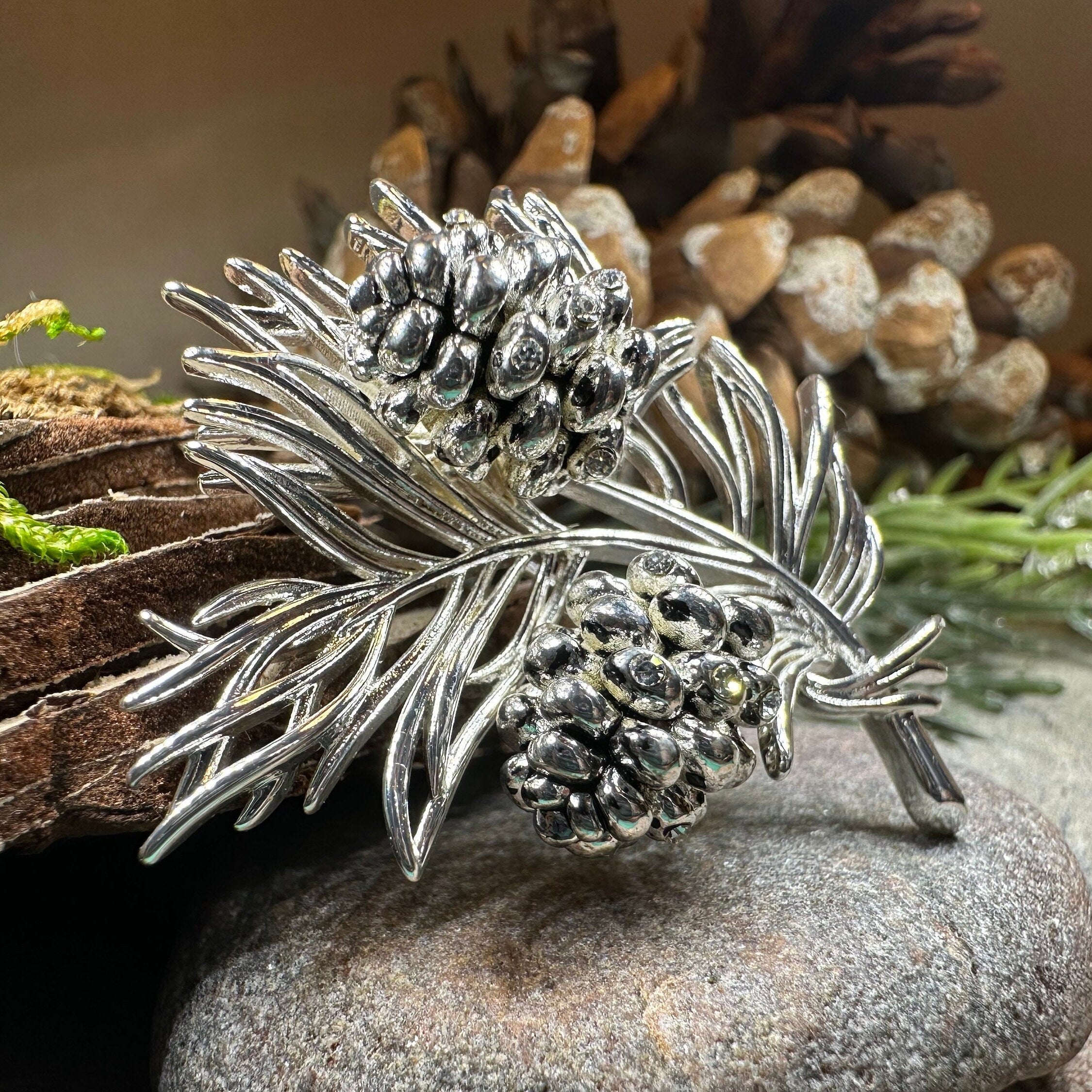 Celtic Winter Pine Cone Brooch