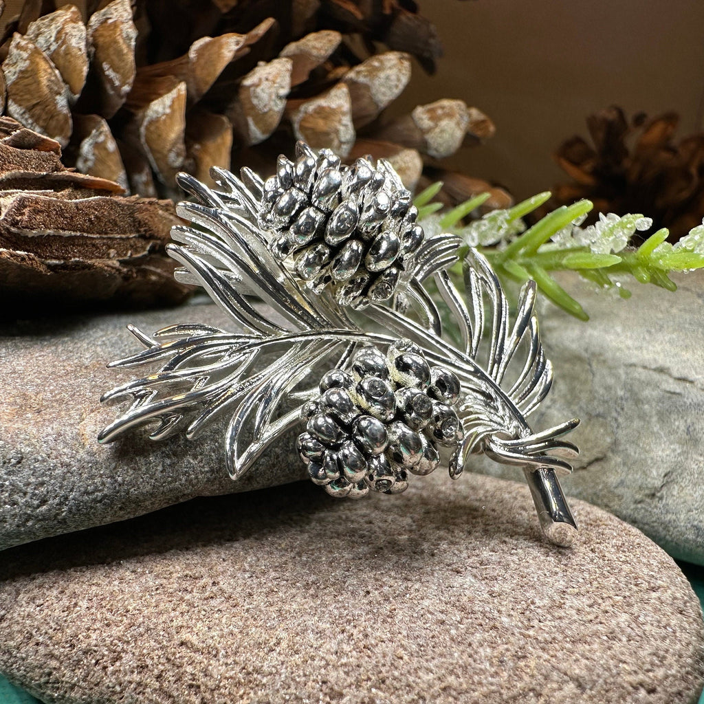 Celtic Winter Pine Cone Brooch
