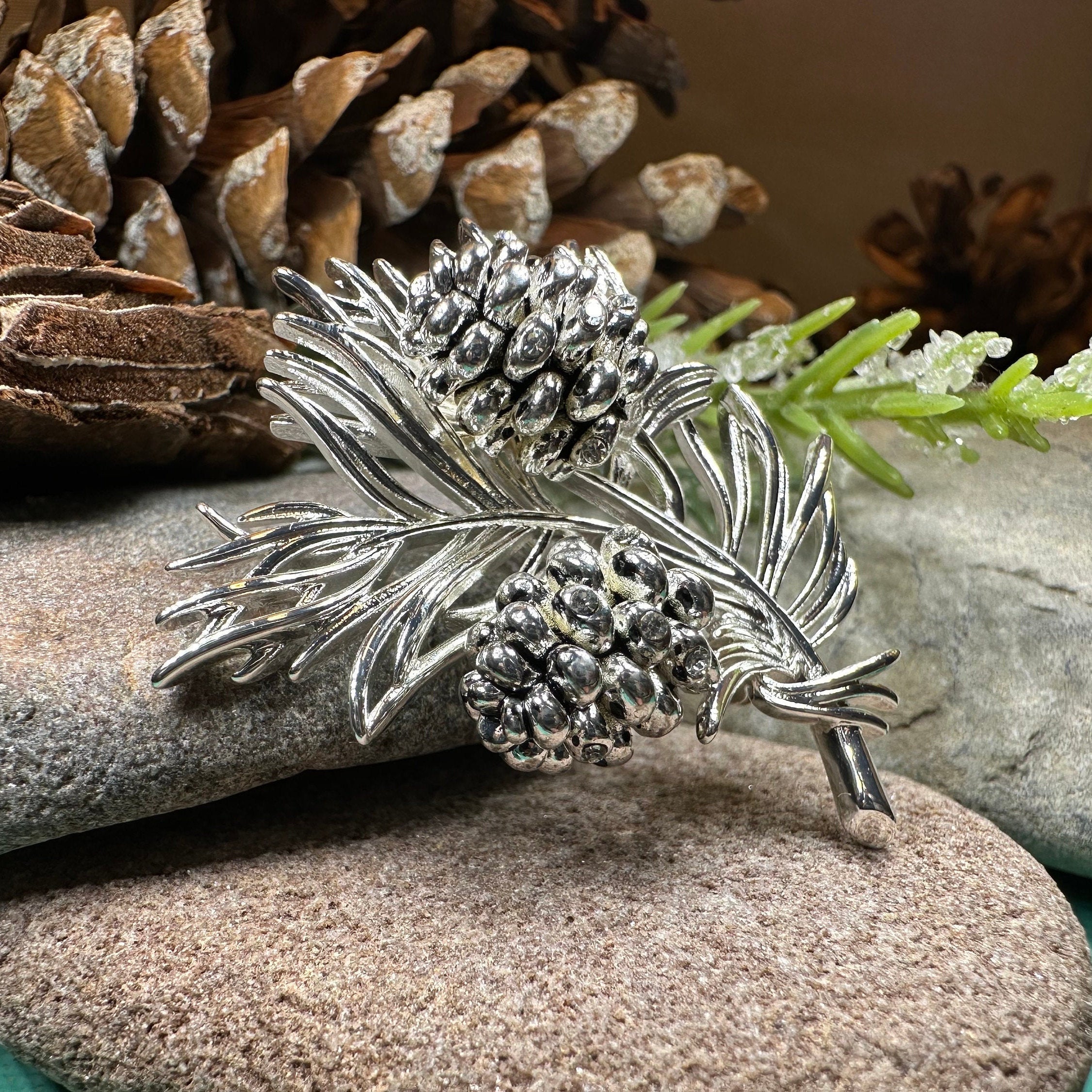 Celtic Winter Pine Cone Brooch