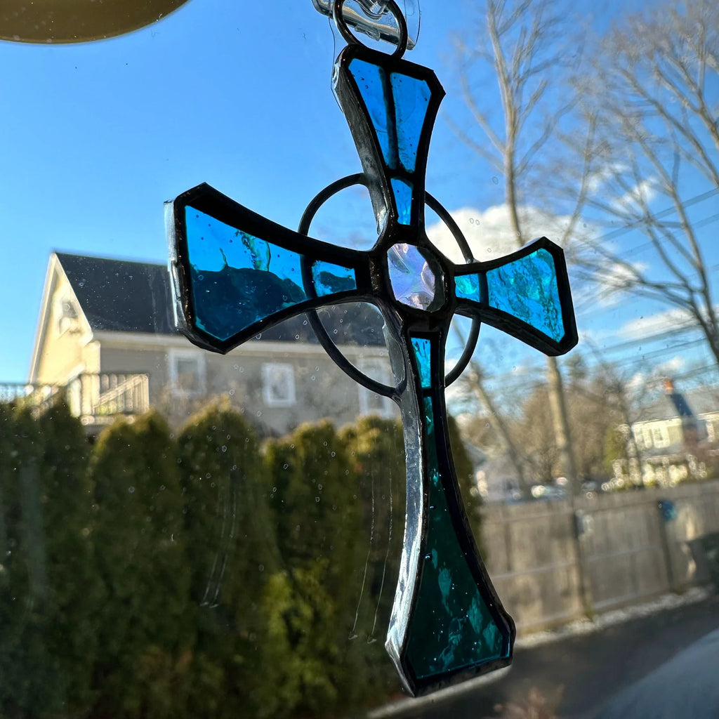 Celtic Cross Stained Glass Gift