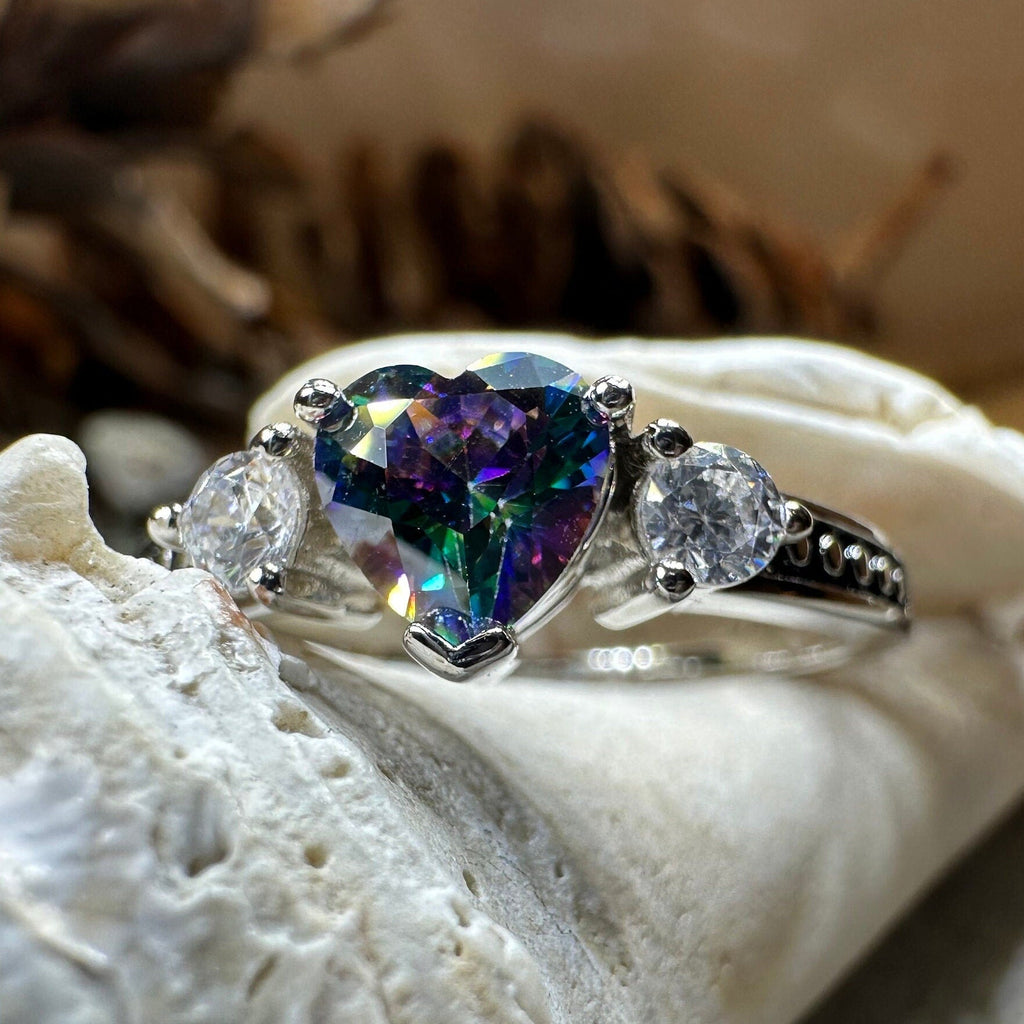Mystic Topaz Heart Ring