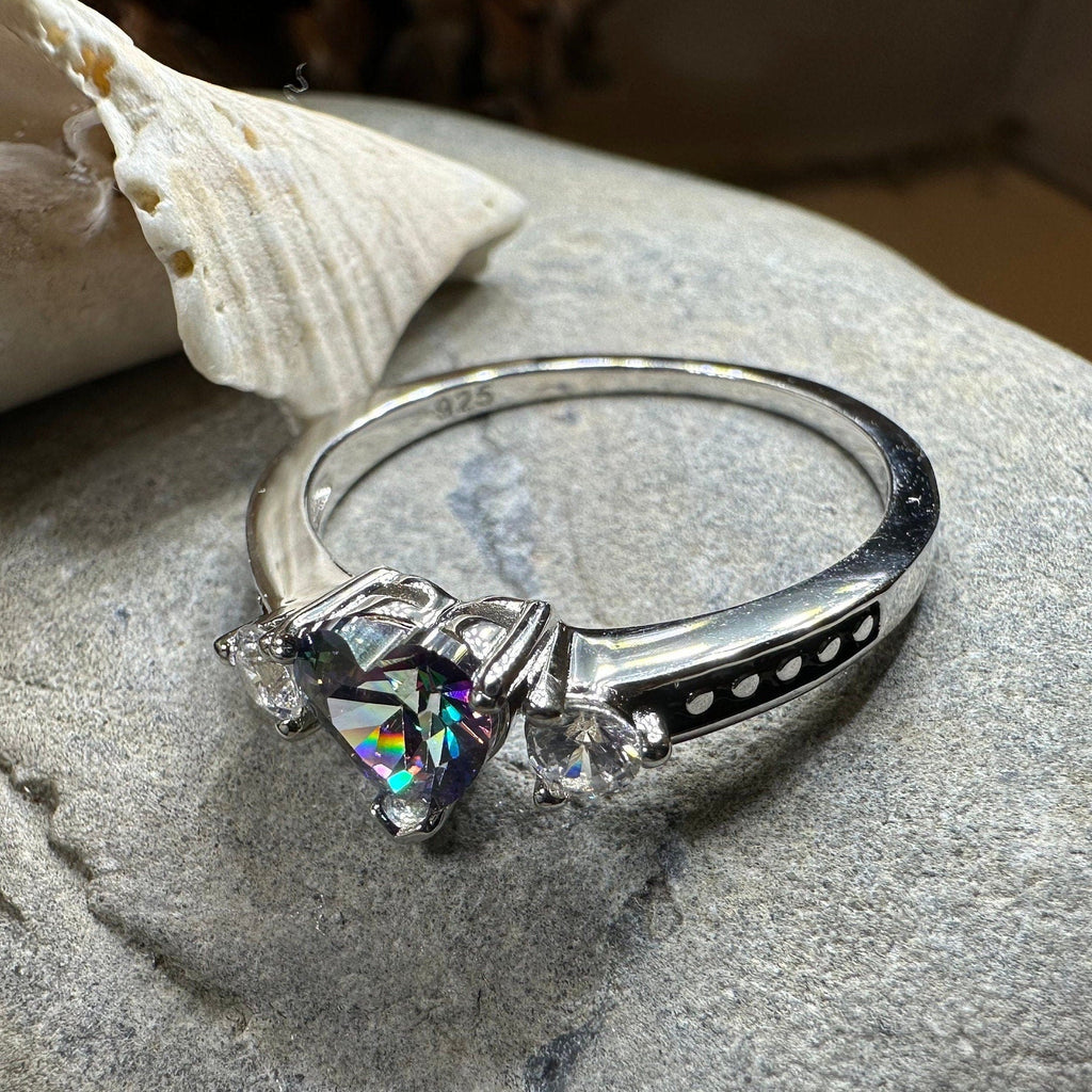 Mystic Topaz Heart Ring