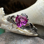 Blushing Rose Claddagh Ring