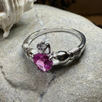 Blushing Rose Claddagh Ring