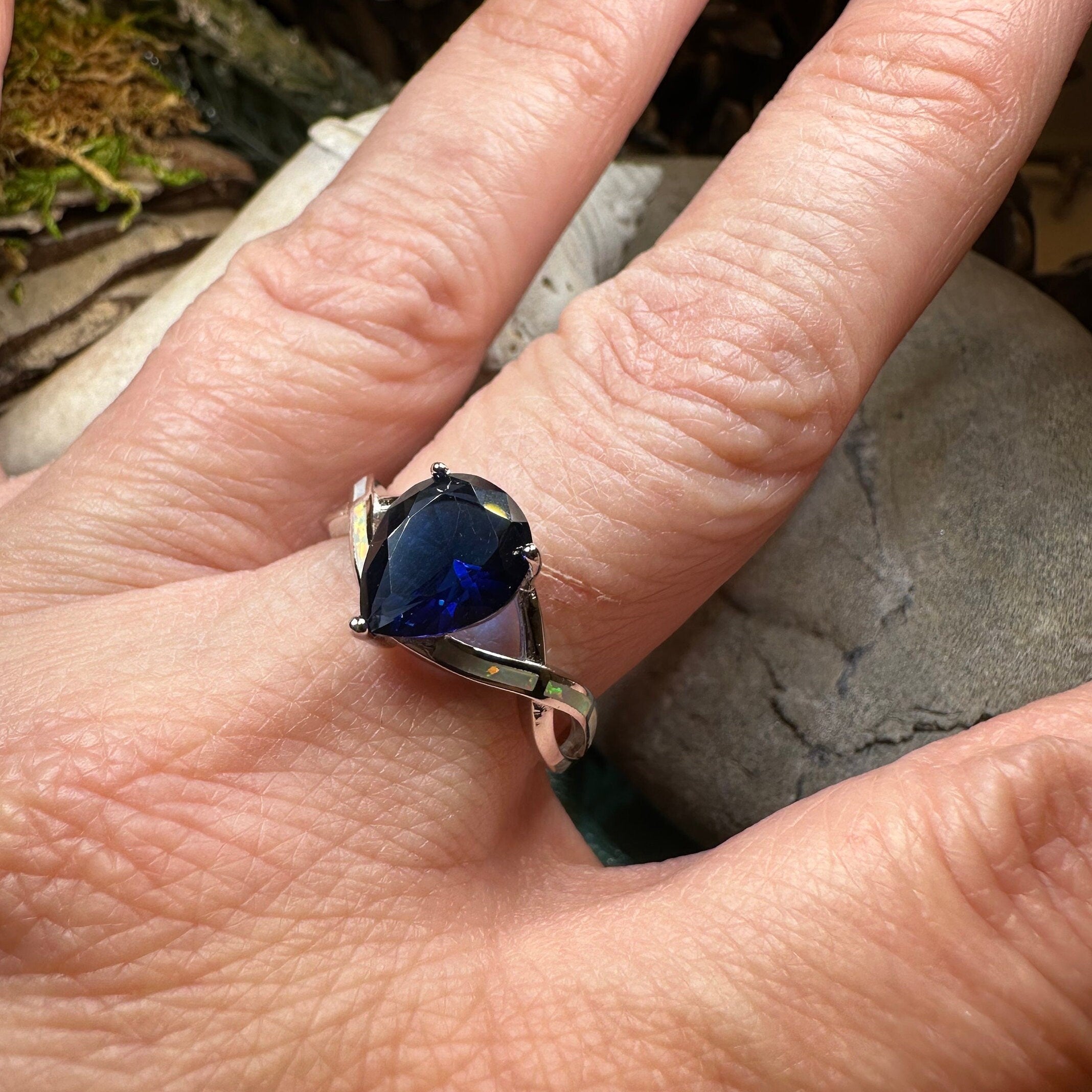 Valois Opal Celtic Ring