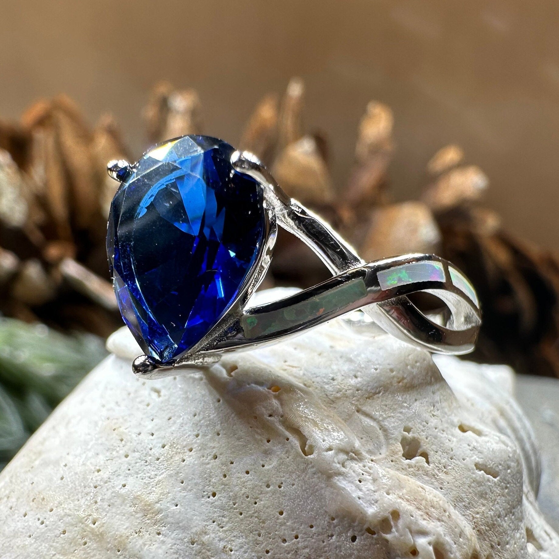 Valois Opal Celtic Ring