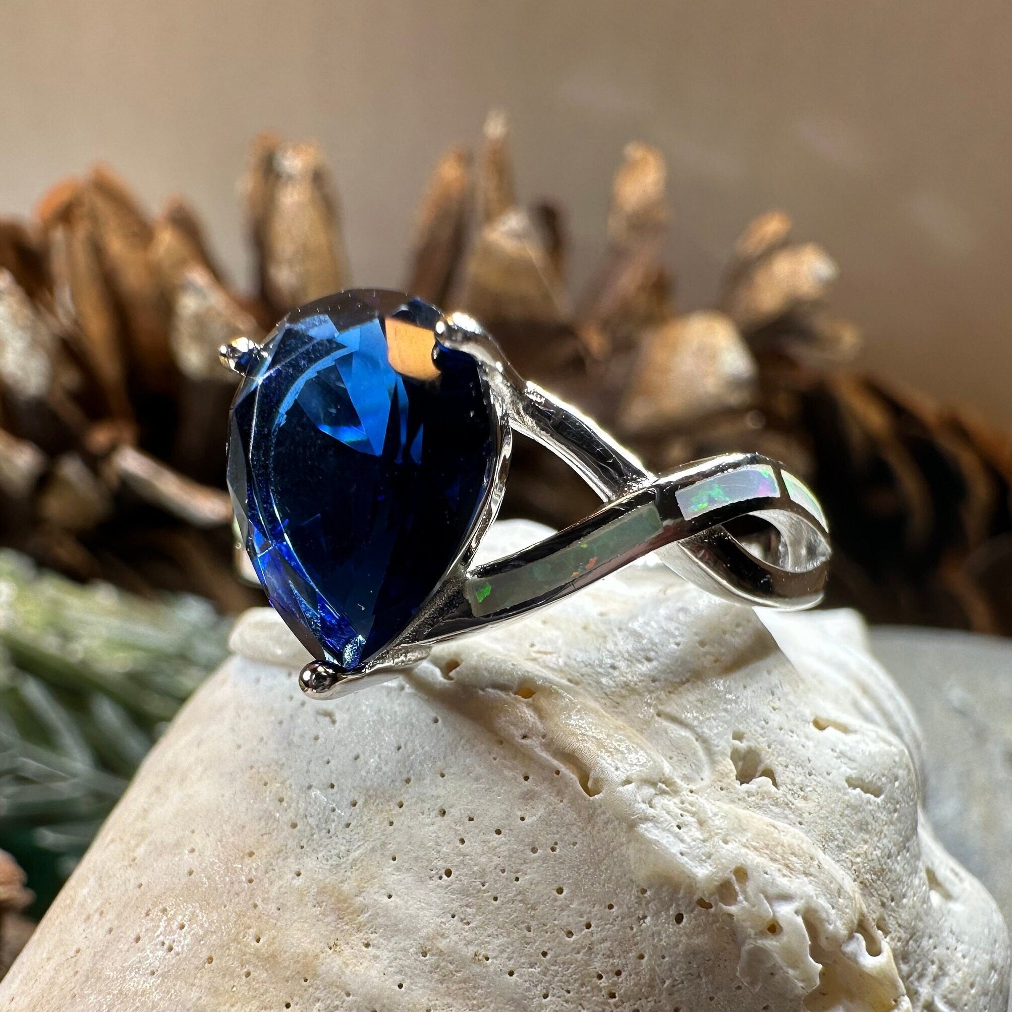 Valois Opal Celtic Ring