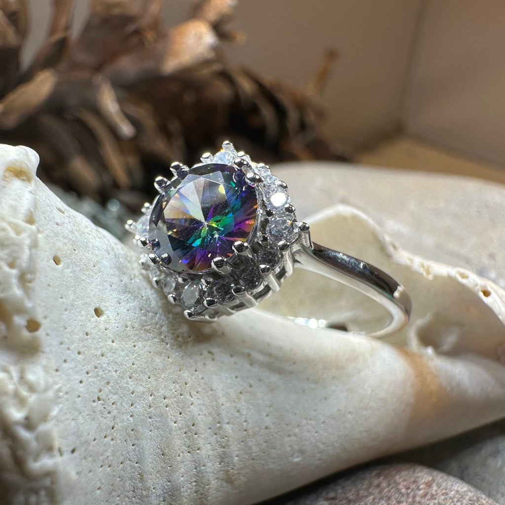 Honoria Mystic Topaz Engagement Ring