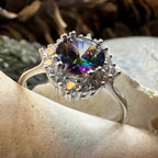 Honoria Mystic Topaz Engagement Ring
