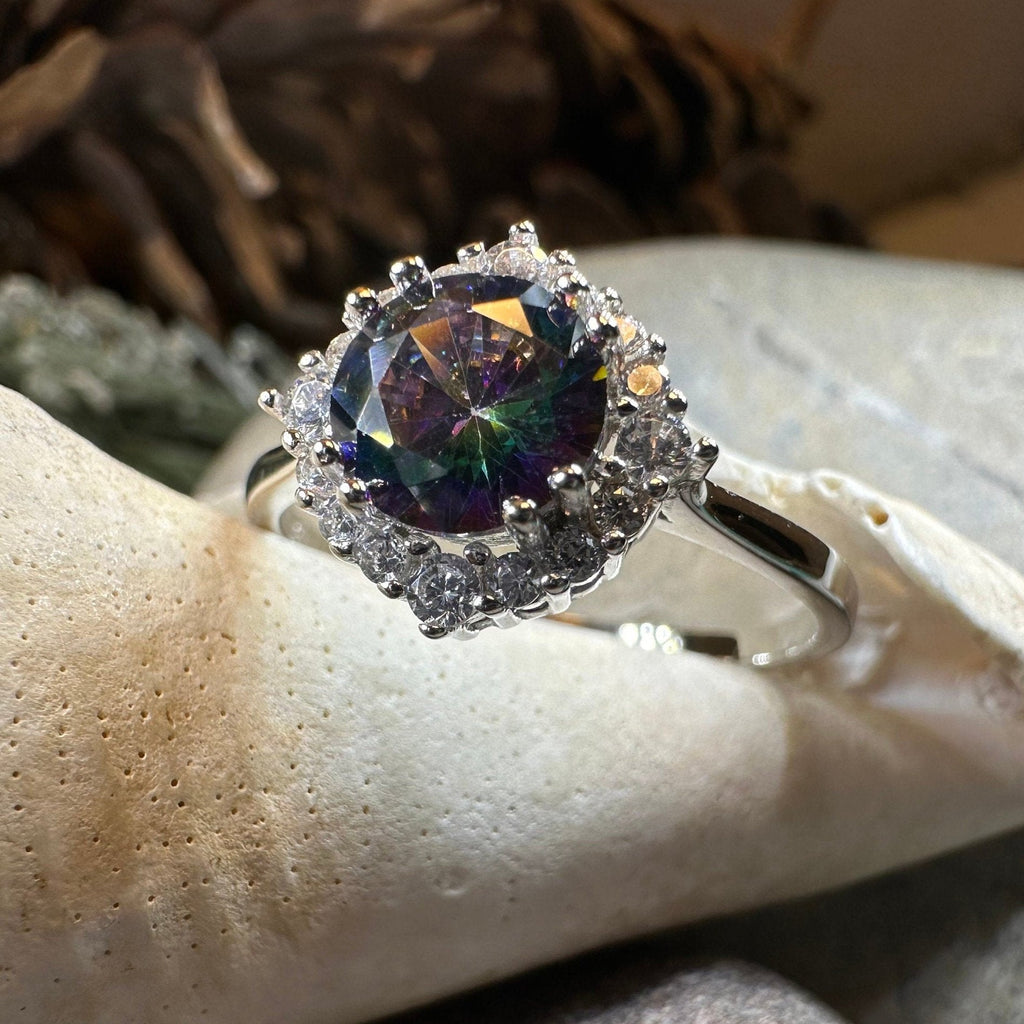 Honoria Mystic Topaz Engagement Ring