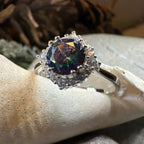 Honoria Mystic Topaz Engagement Ring